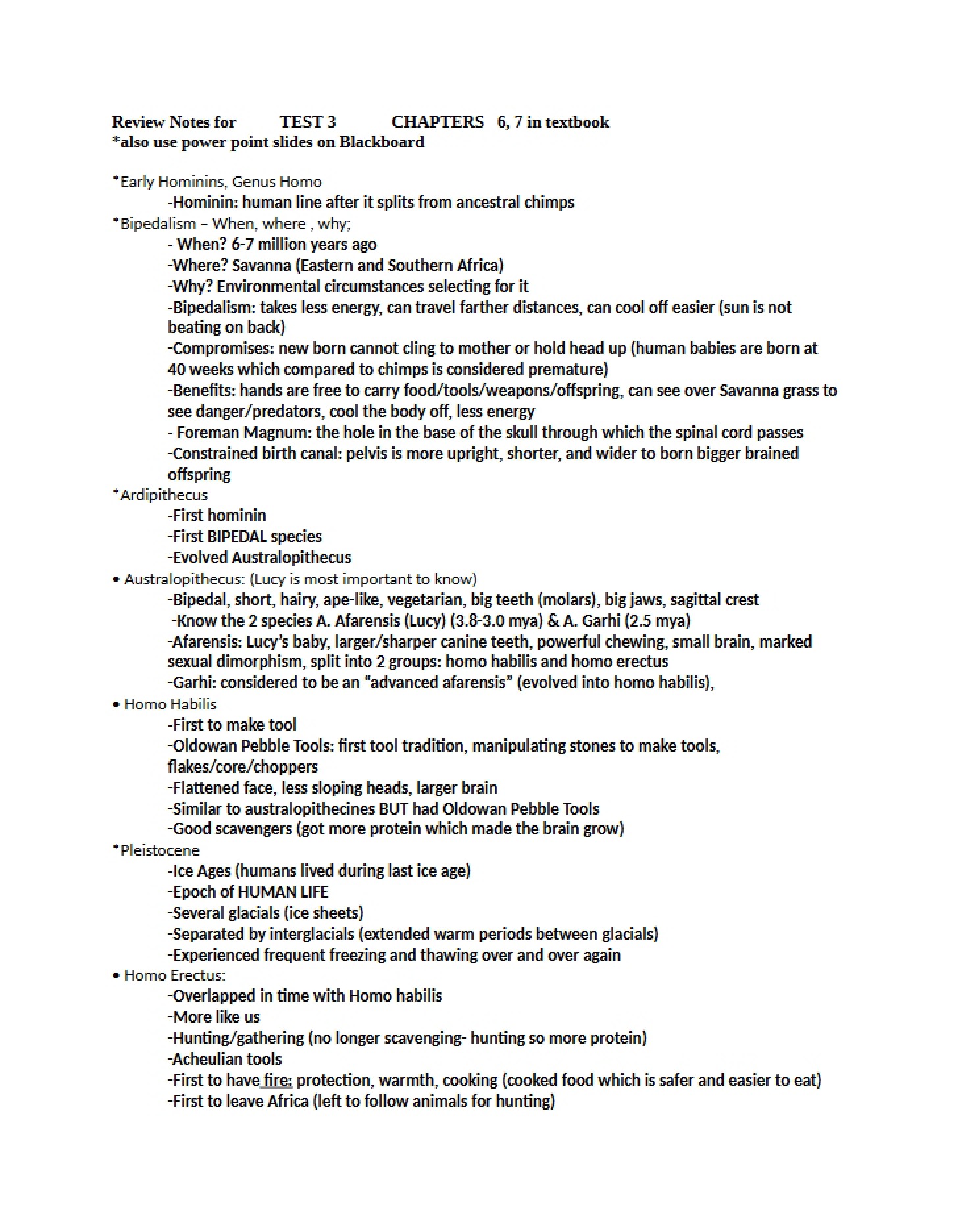 Review Notes WVU Test 3 (F14)