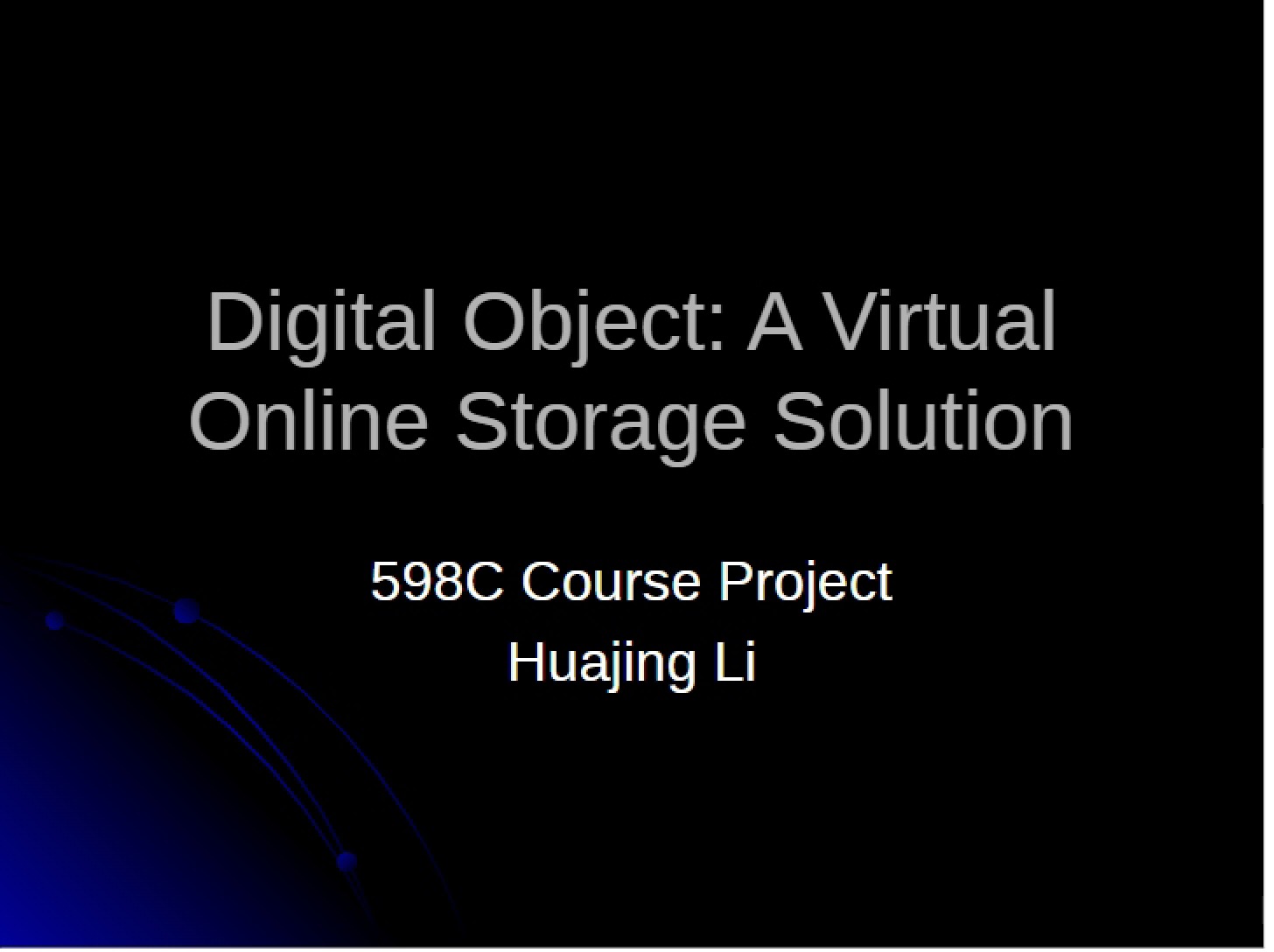 Online Storage Solution (Virtual)