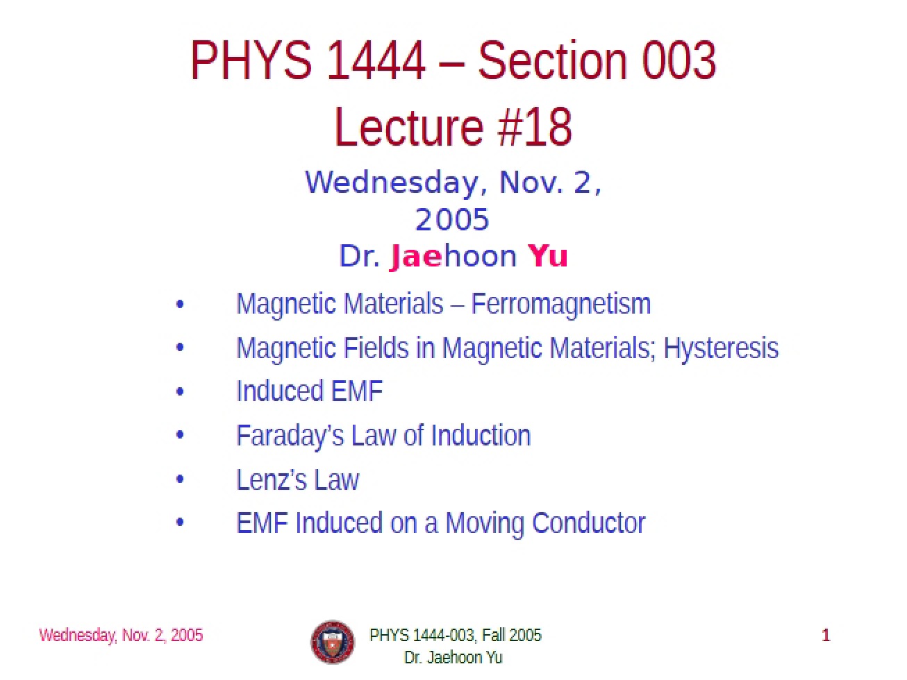 Notes from Lecture - 18 Pages