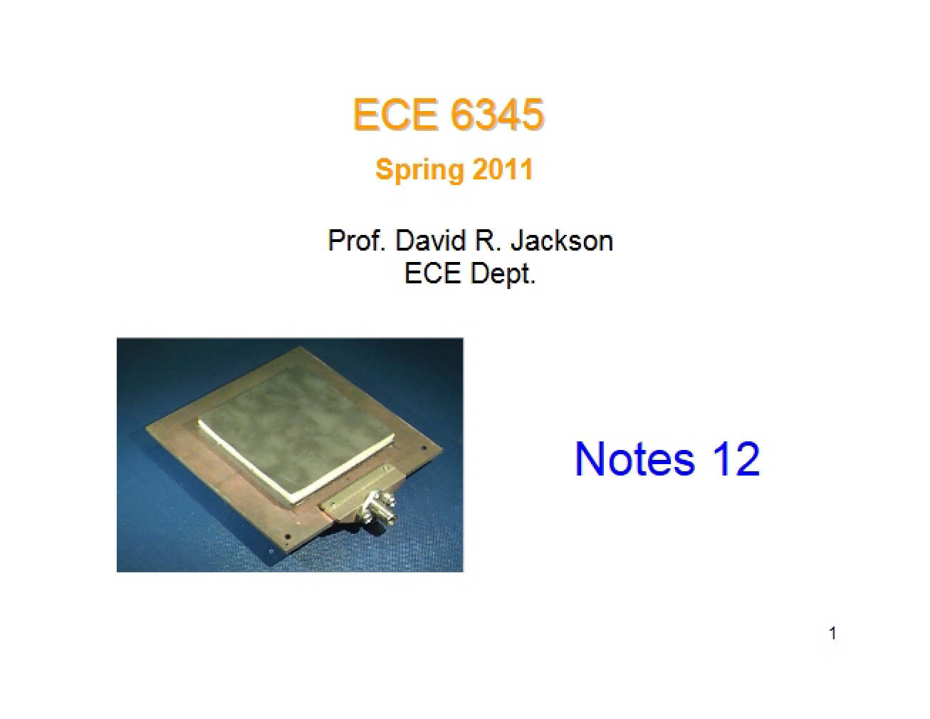 Notes 12