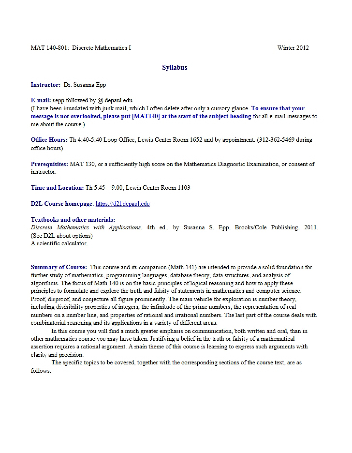 Course Outline
