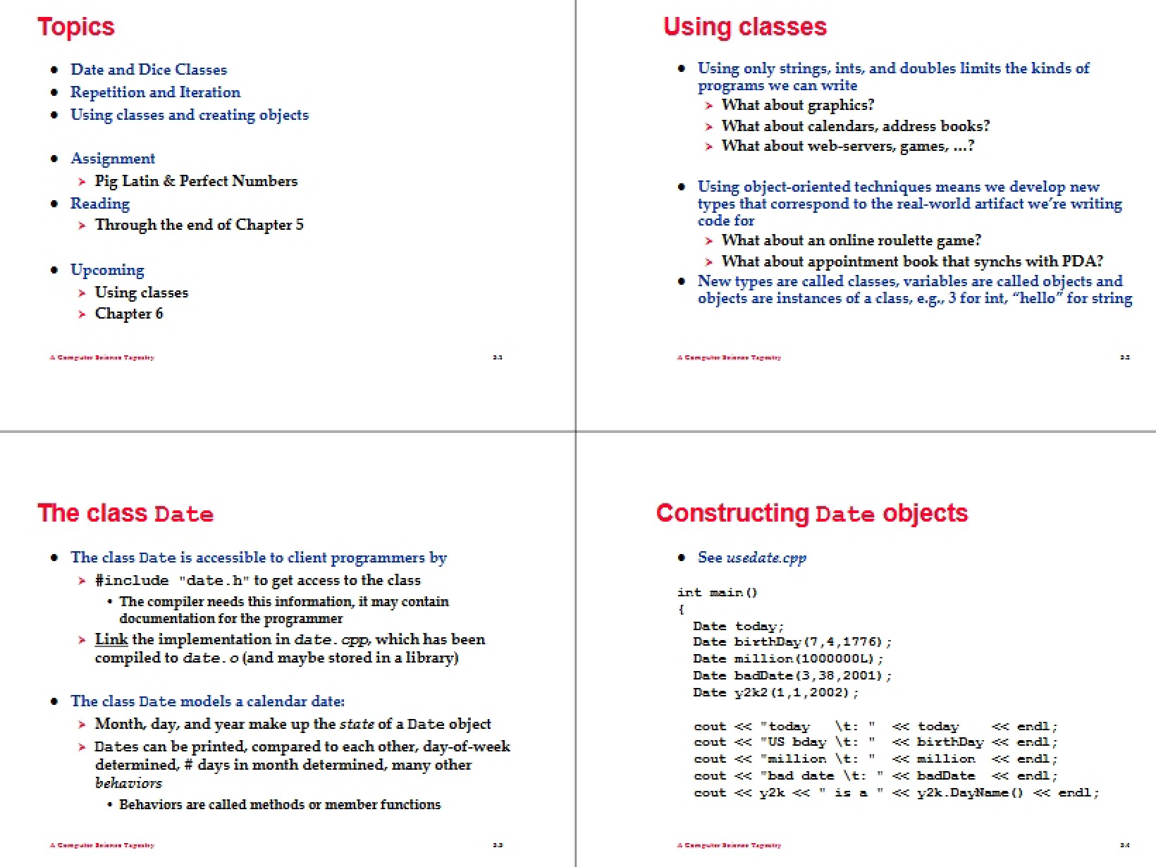 Program Design Lecture Notes