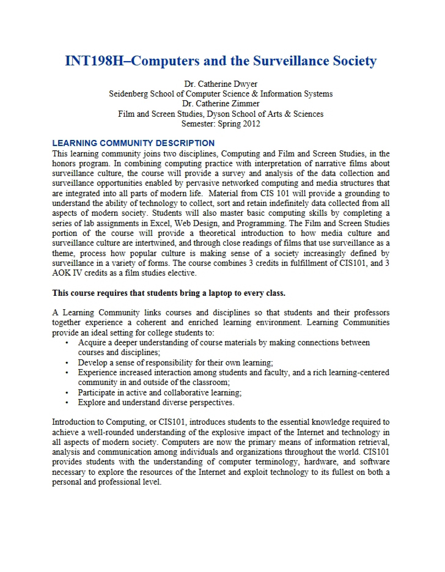 Syllabus Document