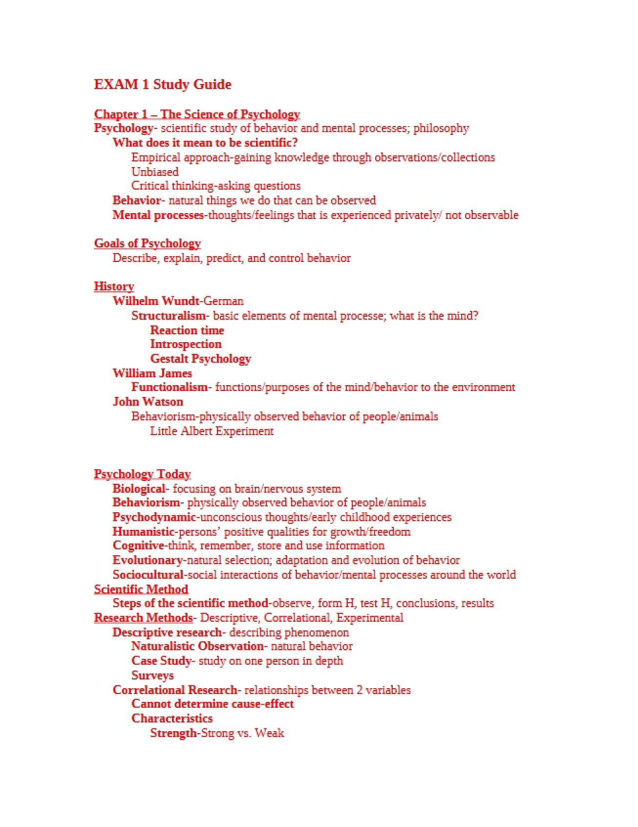 Psychological Science Chapter 1
