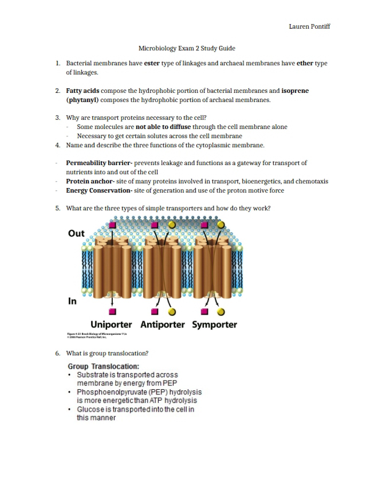 Study Guide for Microbiology Exam Two