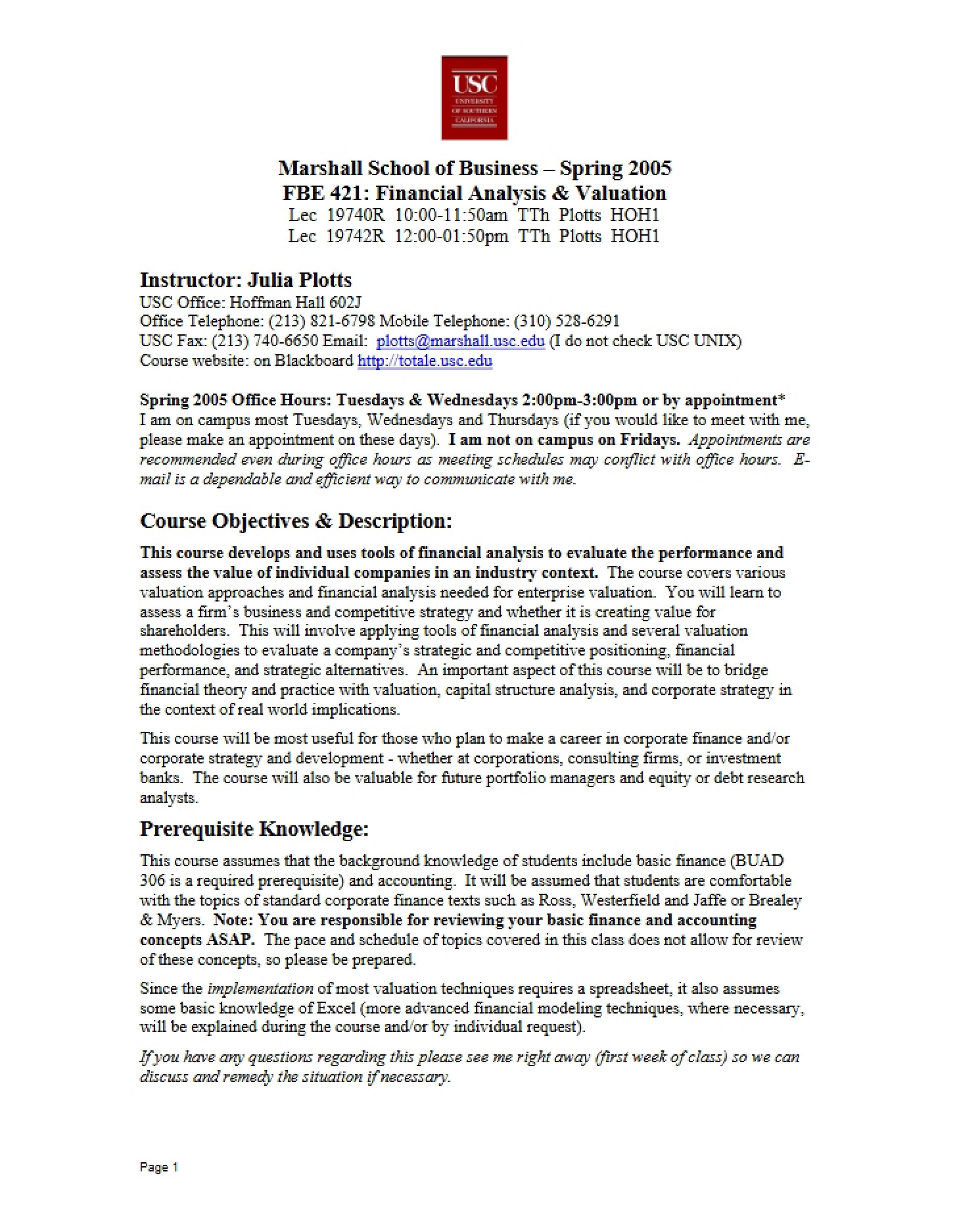 Academic Syllabus