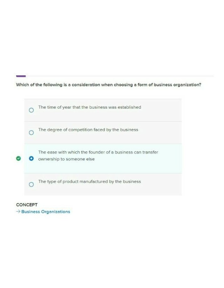 Question on Business Organizations