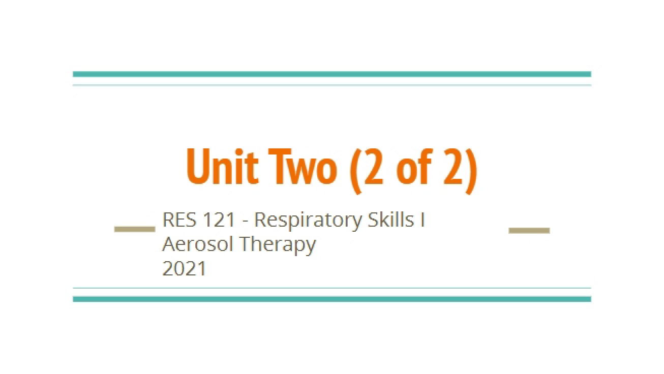 Aerosol Therapy Unit 2.2