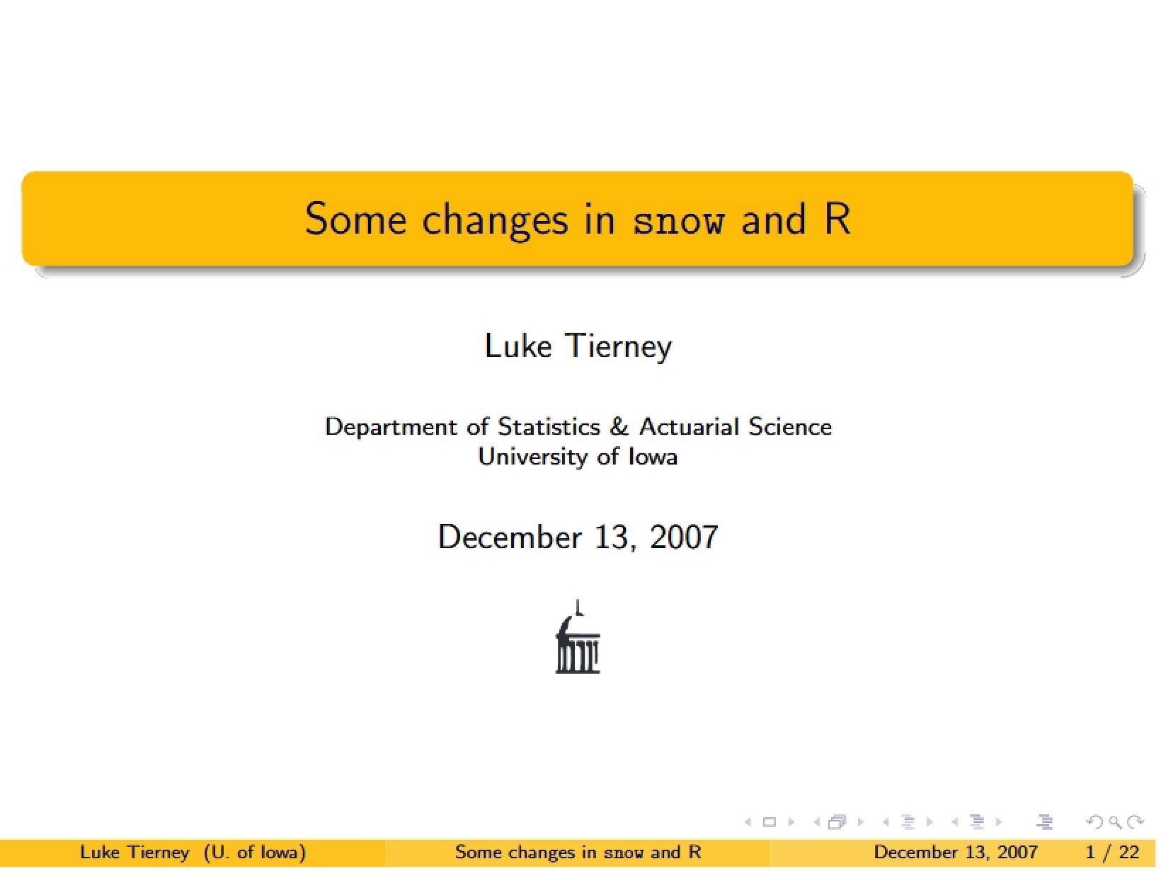 R and Snow Changes