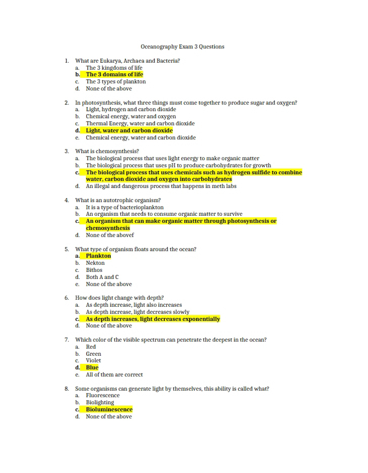 Exam 3 (Speer Review)