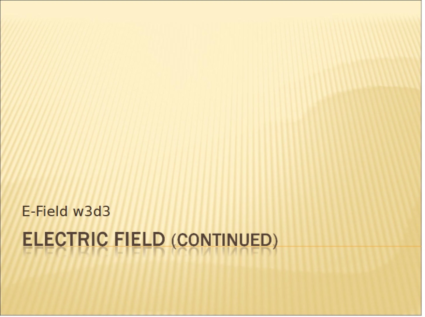 Field (Electric)