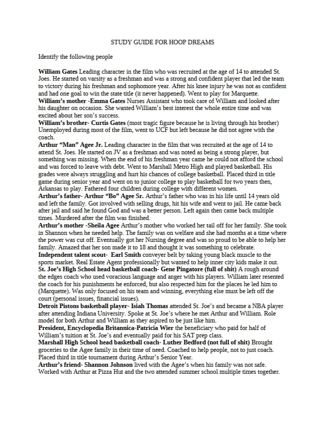 Sports Society Study Guide