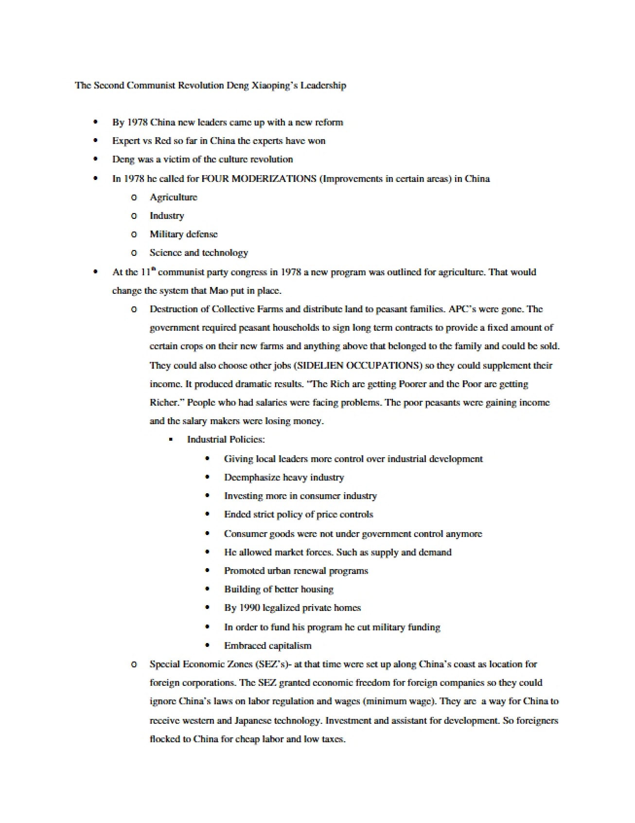 Analysis of the Second Communist Revolution