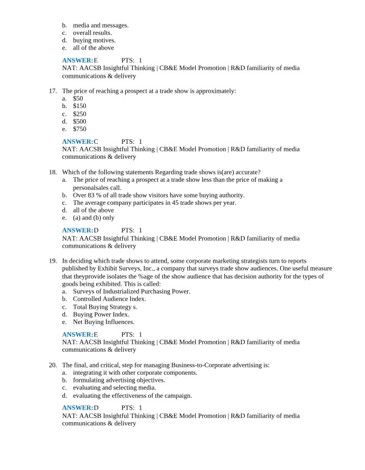 Business Marketing Management - Part 4