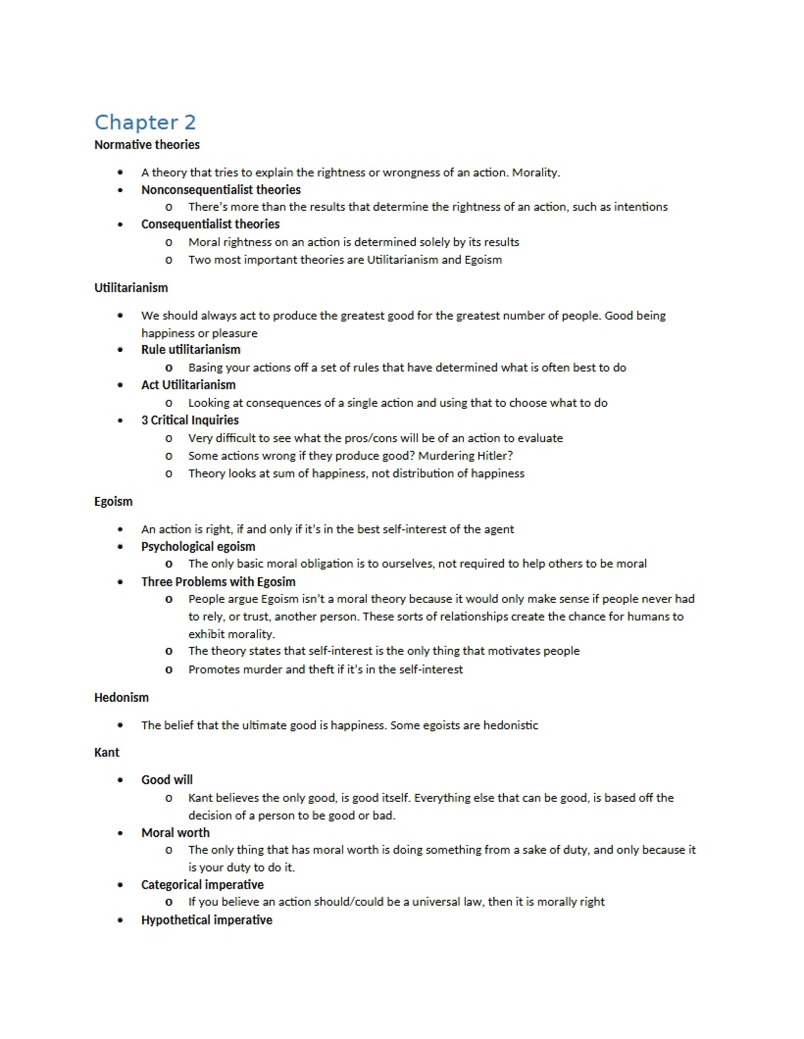 Business Ethics Chapter 2