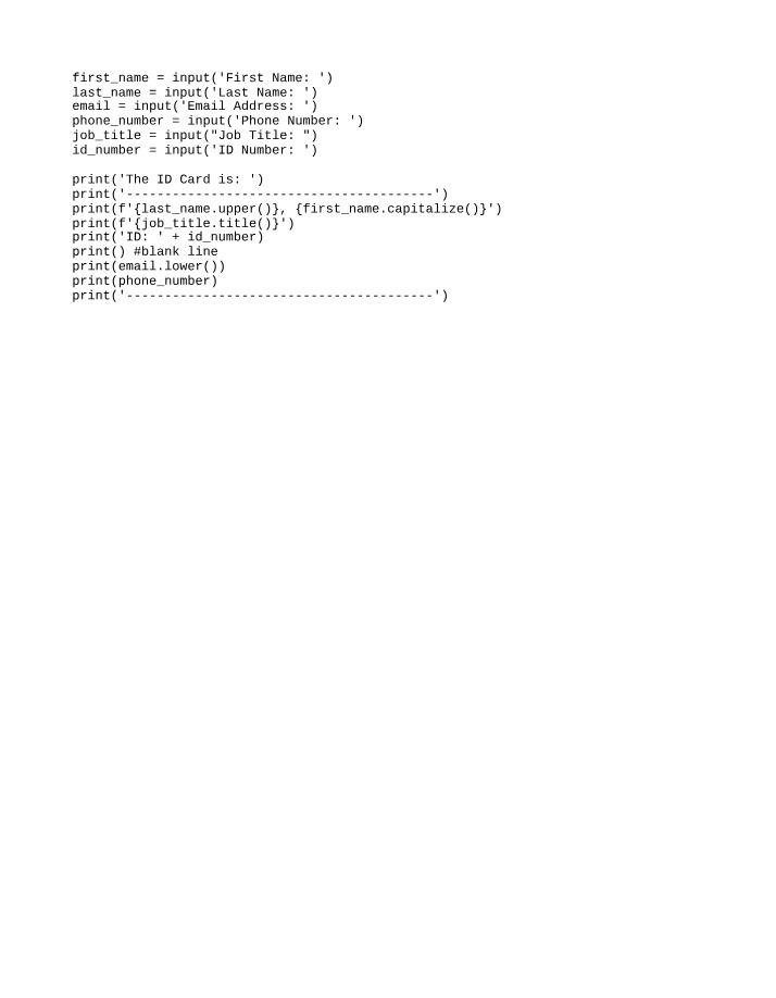 Creating an ID Card with Python - Step-by-Step