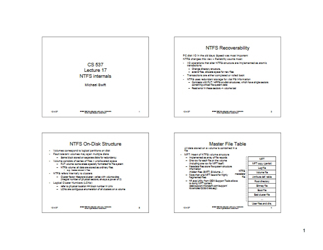 Session 17 Lecture