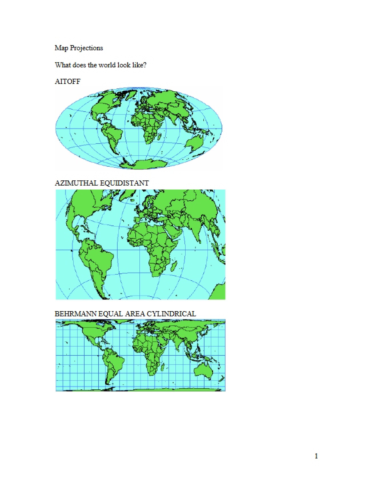 Projection of Maps