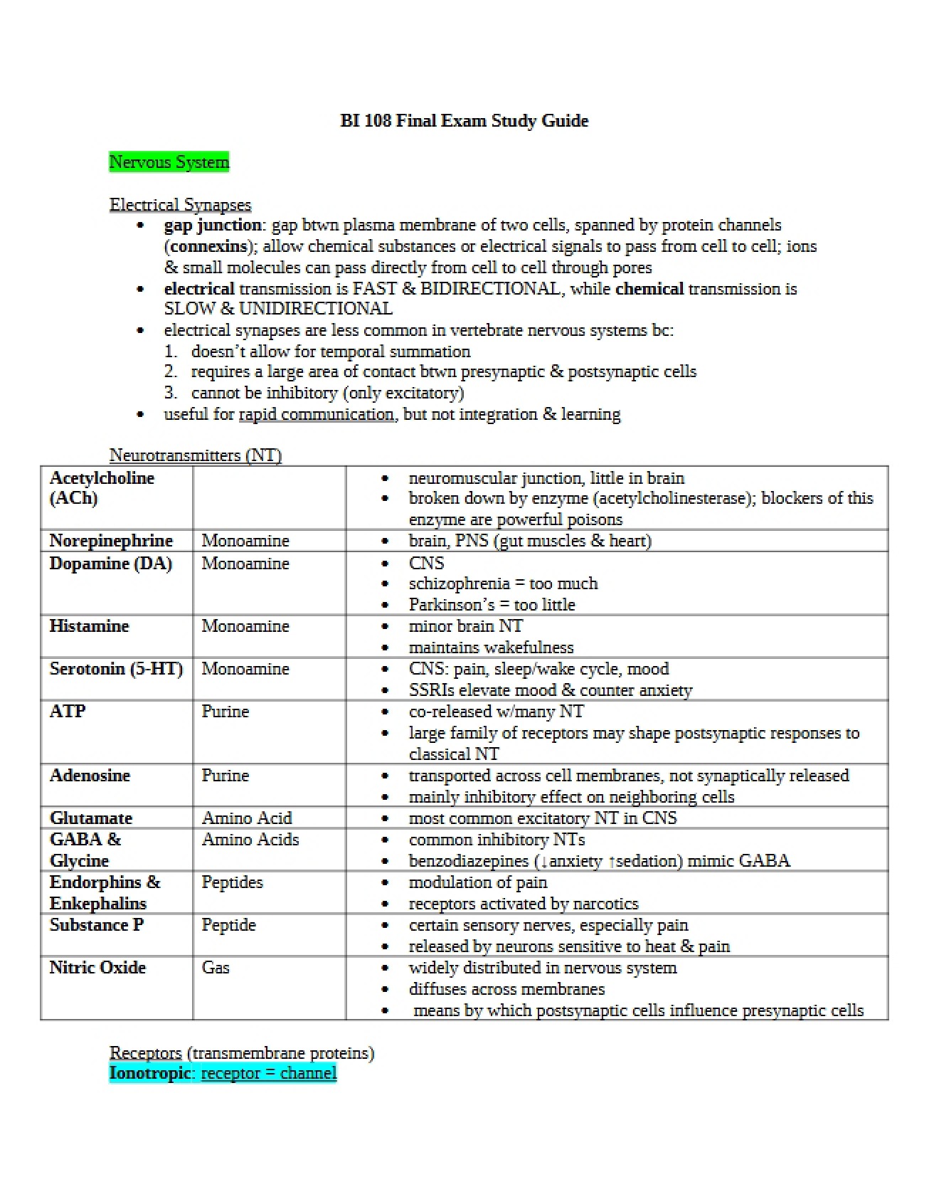 Overview of the Nervous System (Part 1)