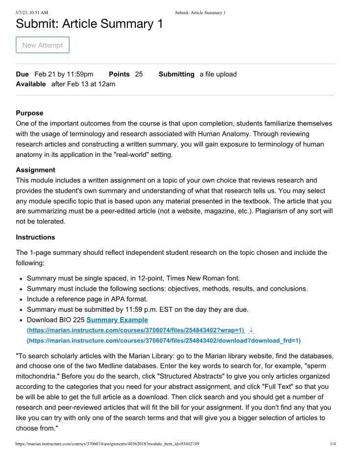 Writing a Research Summary - APA Guidelines and Format