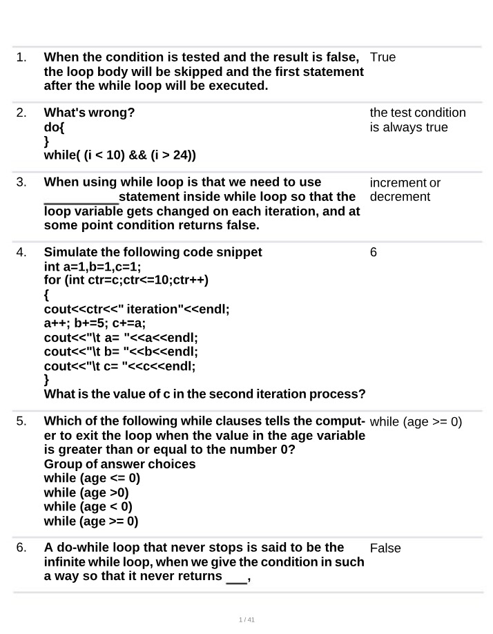 While and Do-While Loops
