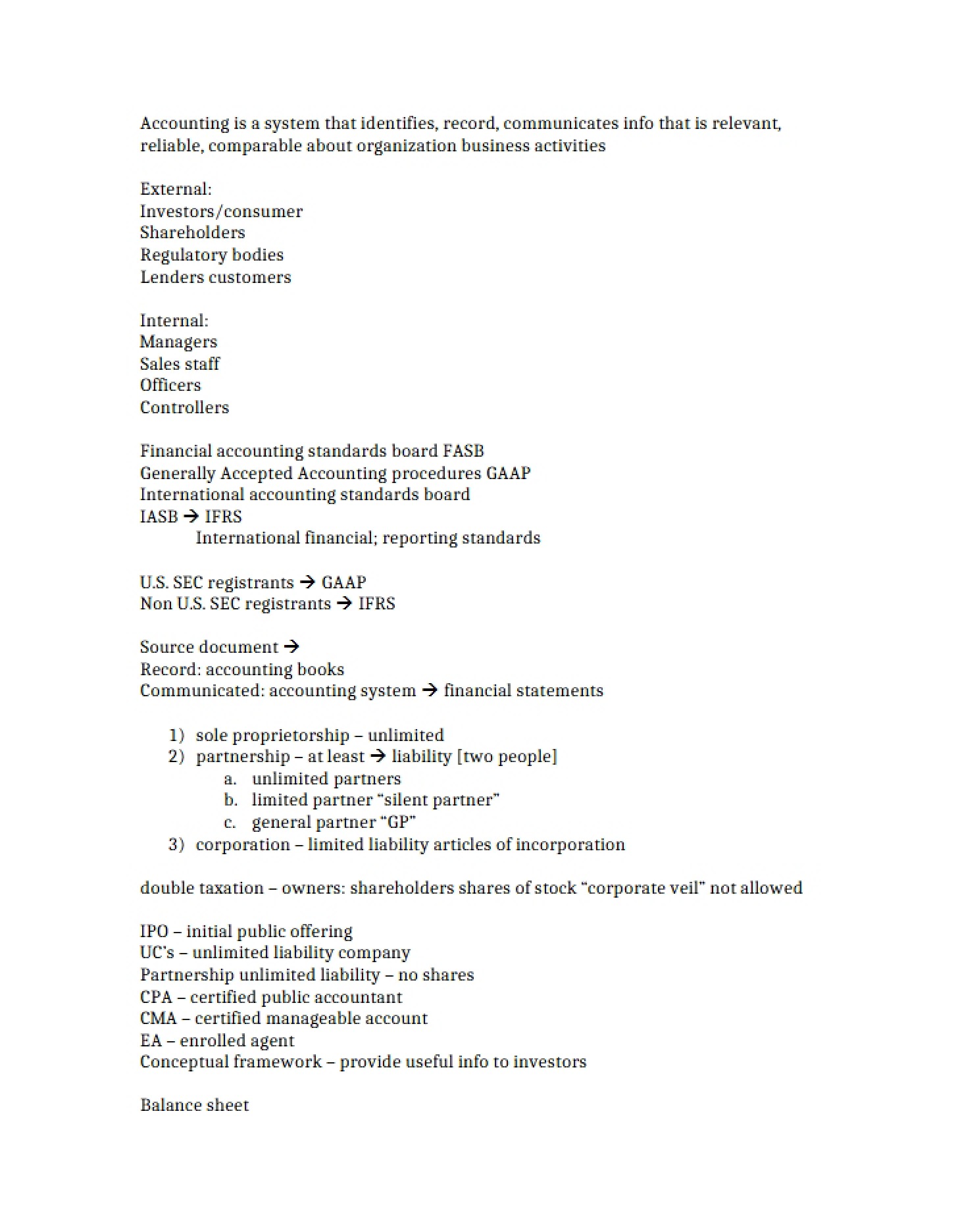 Key Lecture Points