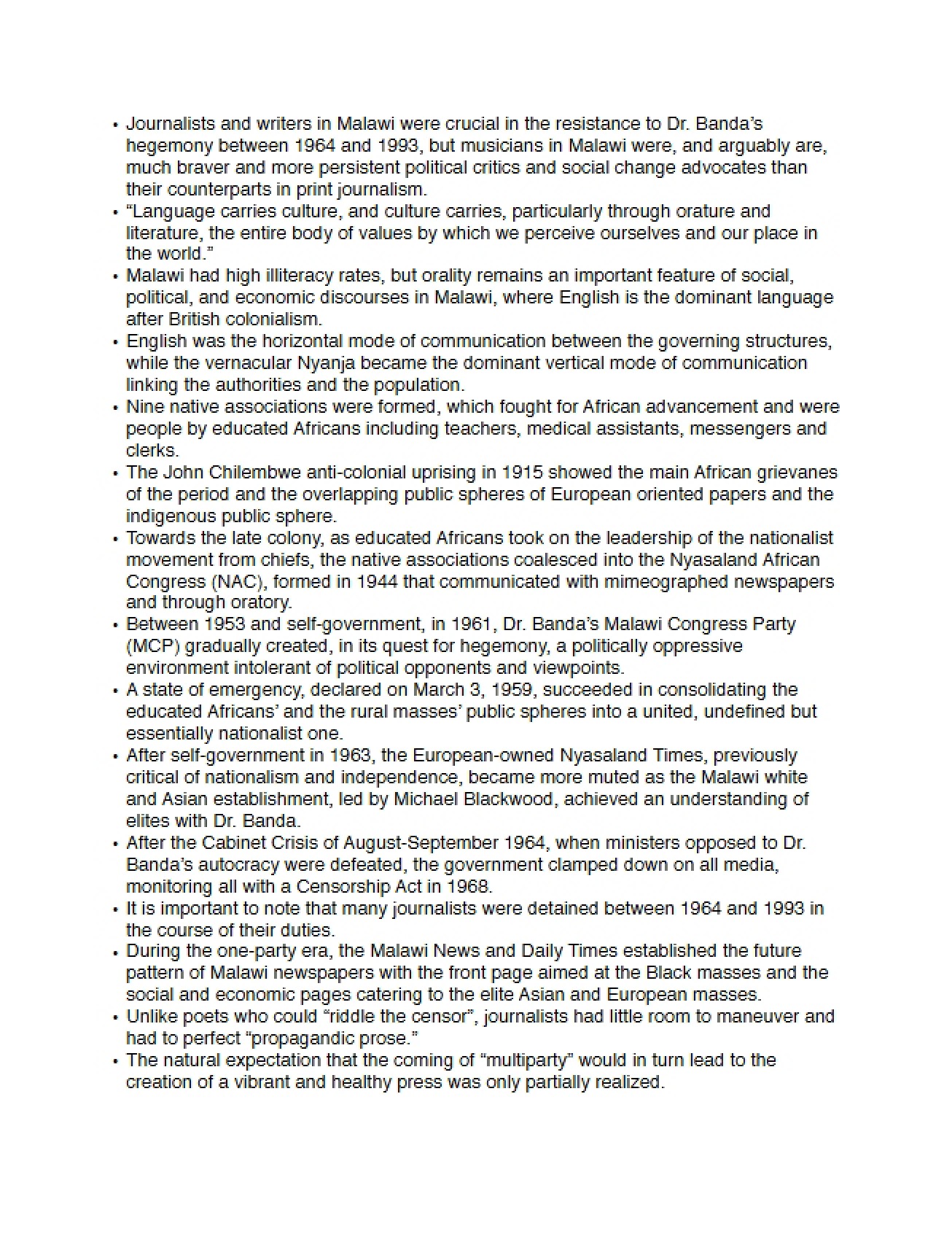 Lecture Notes (Africa XXIV)