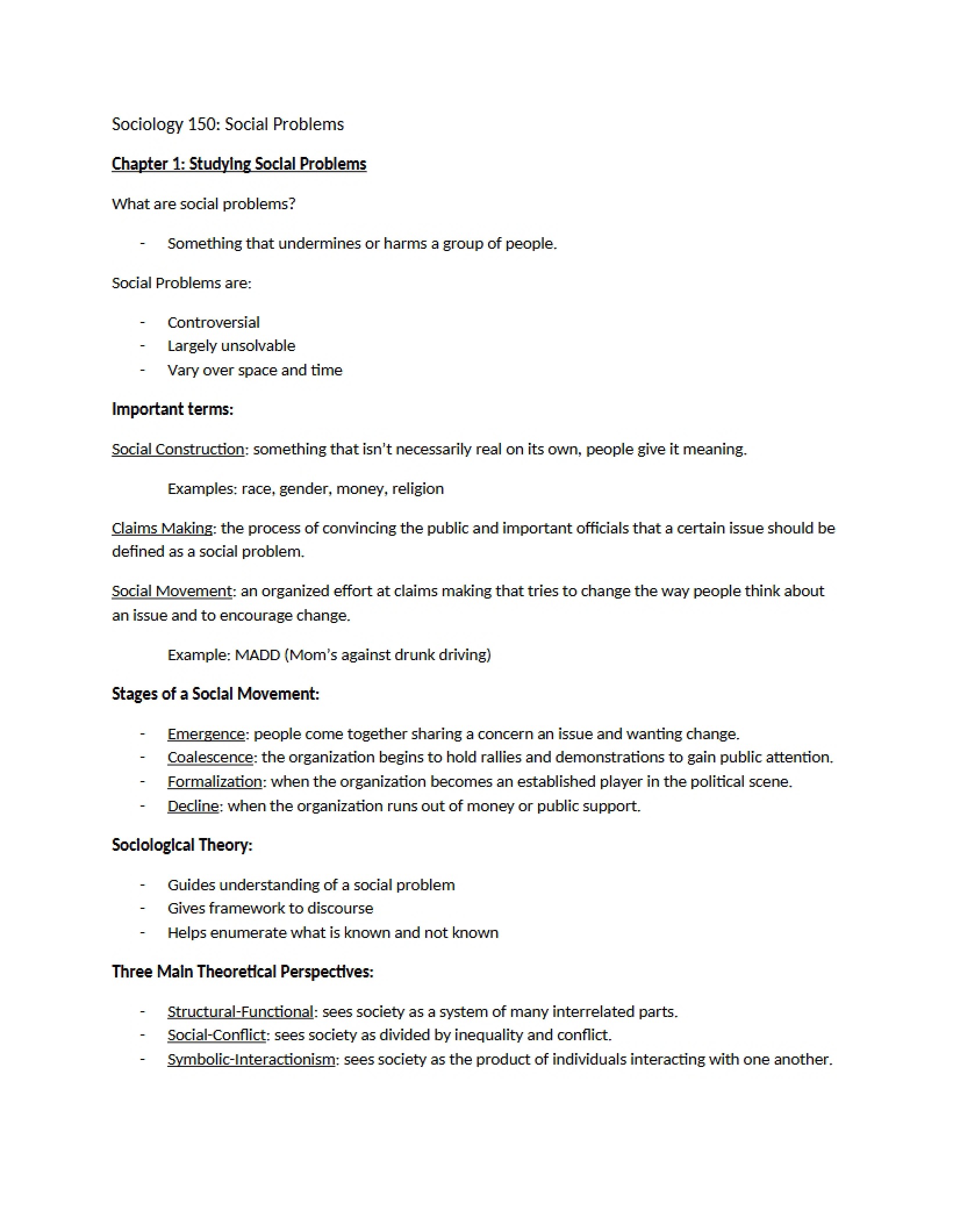Studying Social Problems (Chapter 1)