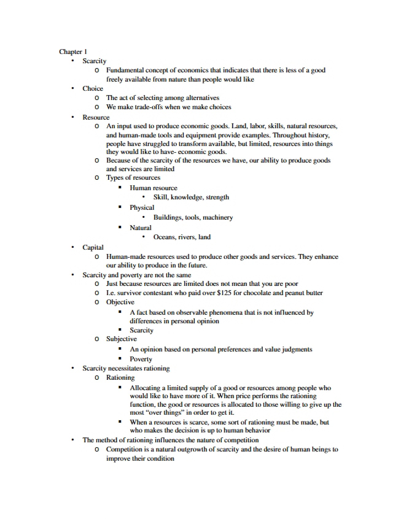 In-depth Look at Microeconomics Chapter One