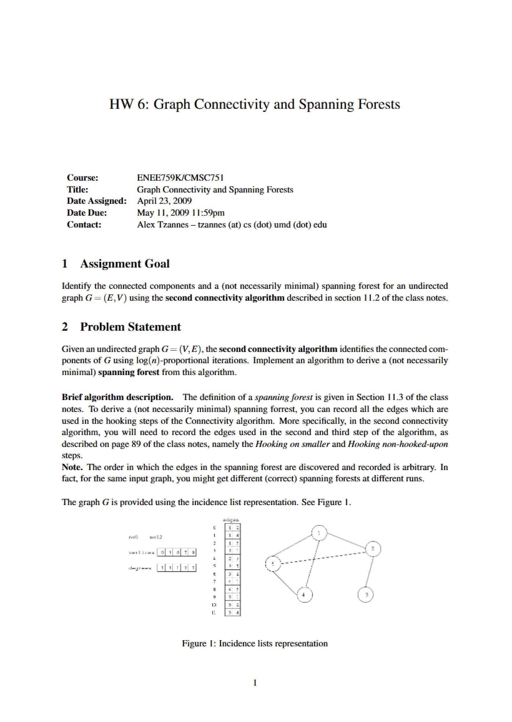 Sixth Homework