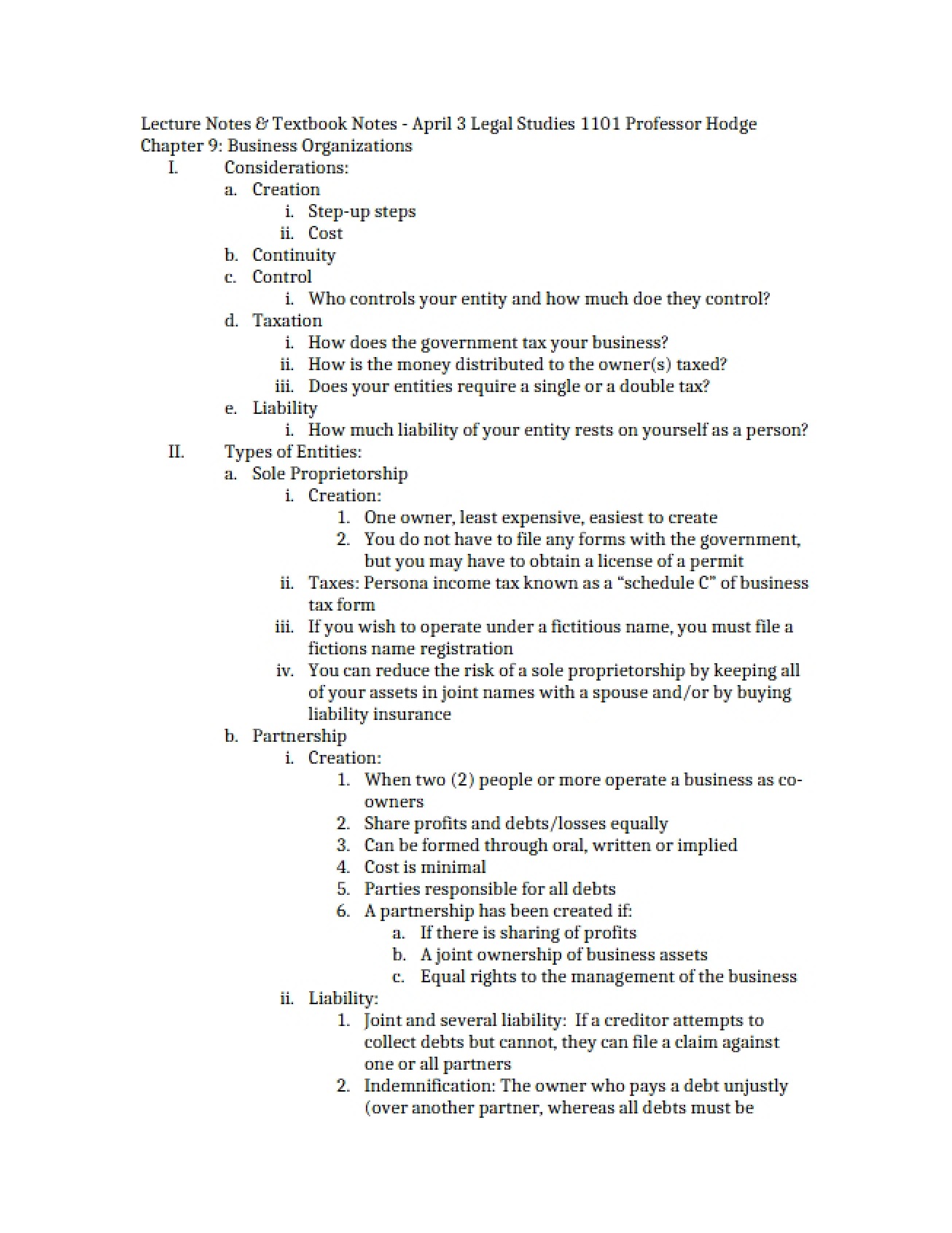 Collection of Lecture Notes and Textbook Notes