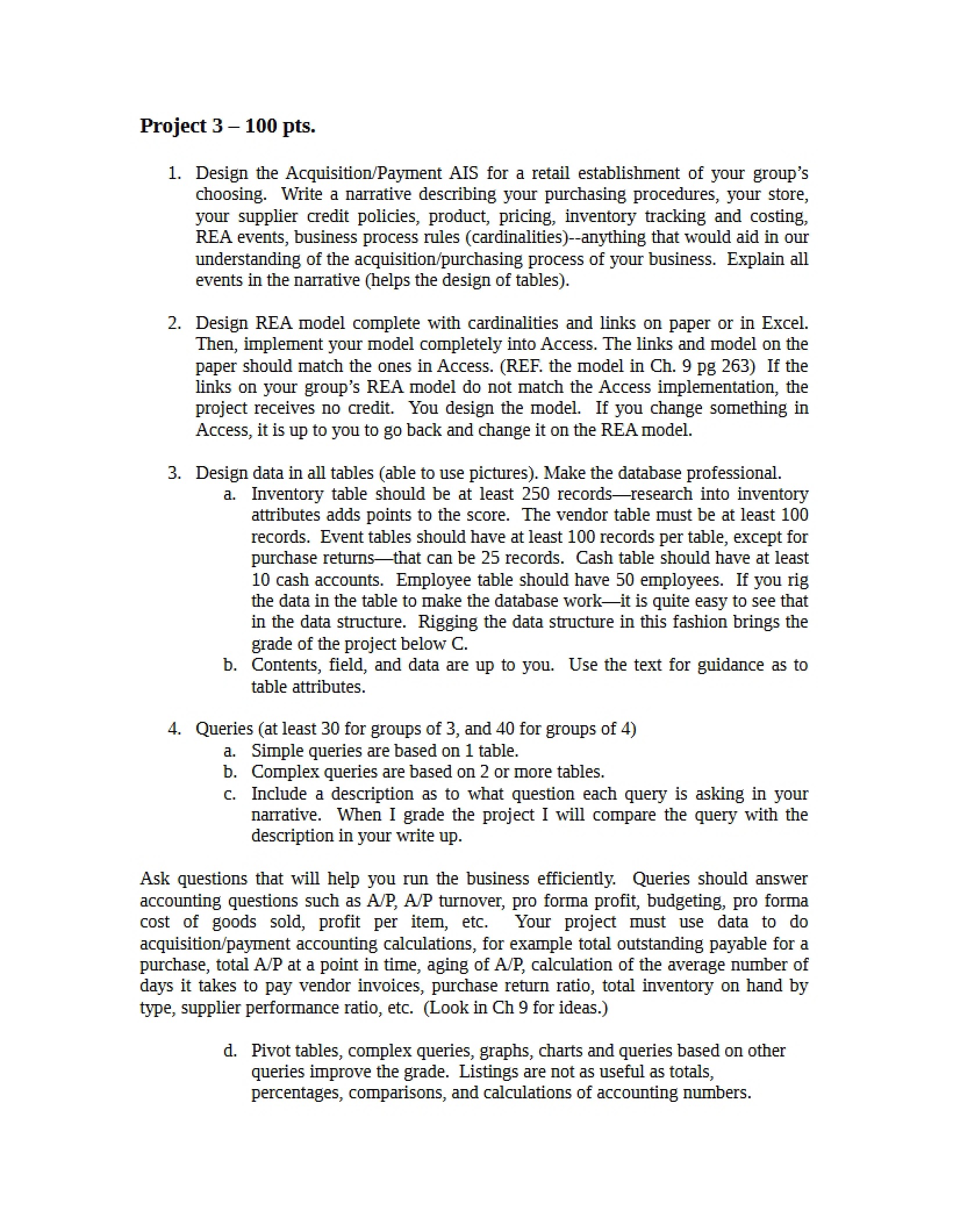 Accounting Systems Project 3