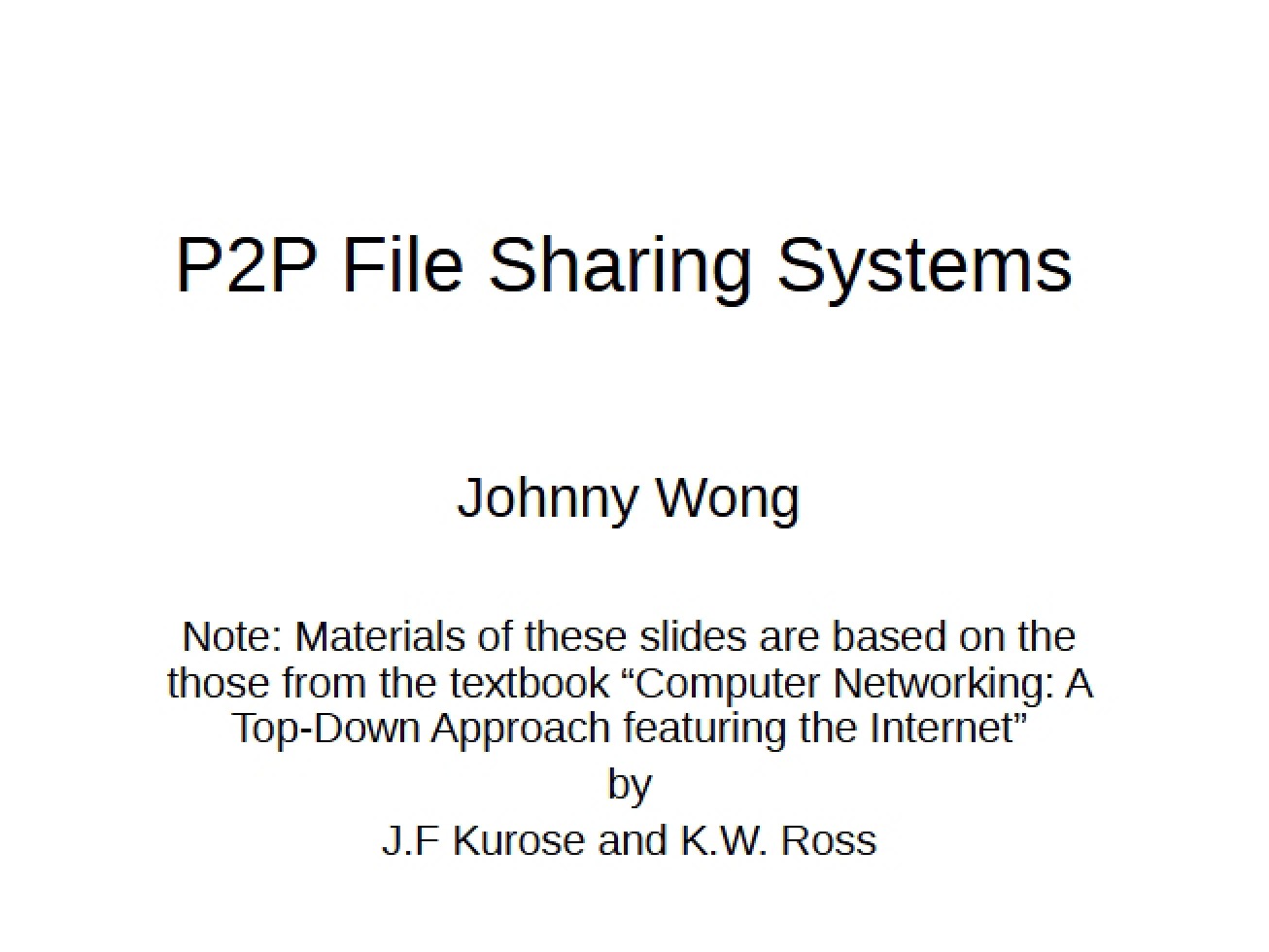 Overview of File-Sharing Systems