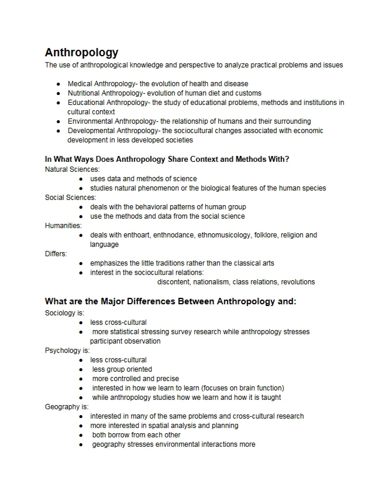 Anthropology Concepts