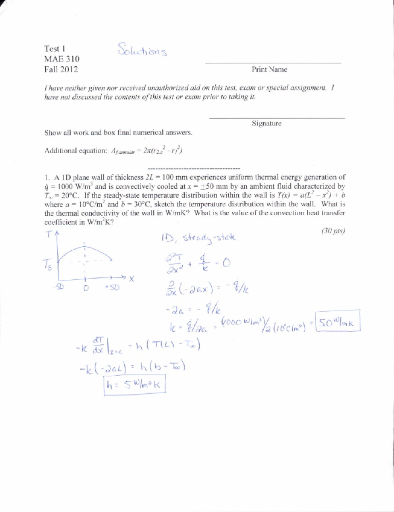 Fall 2012 Test 1 Solutions