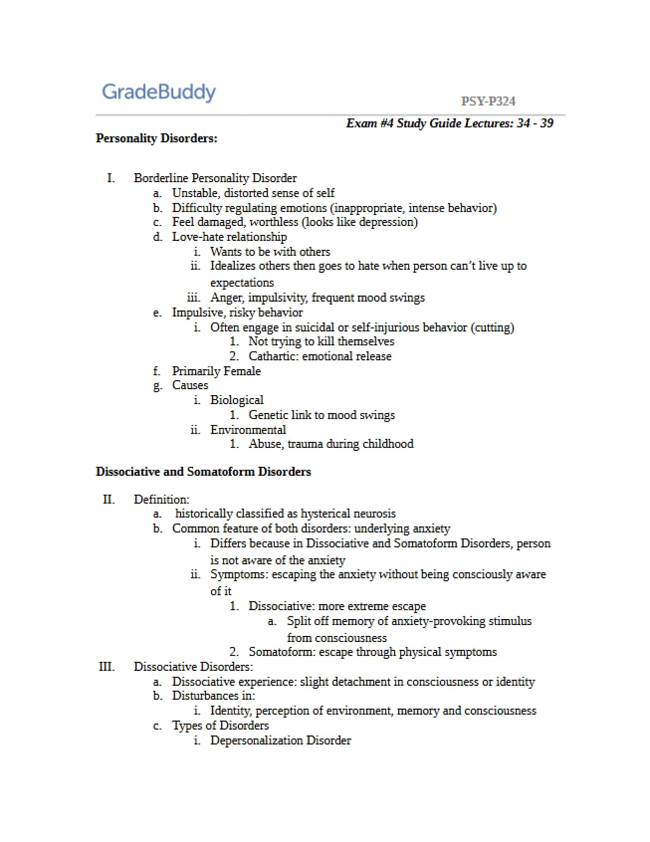 Study Guide for Final Examination