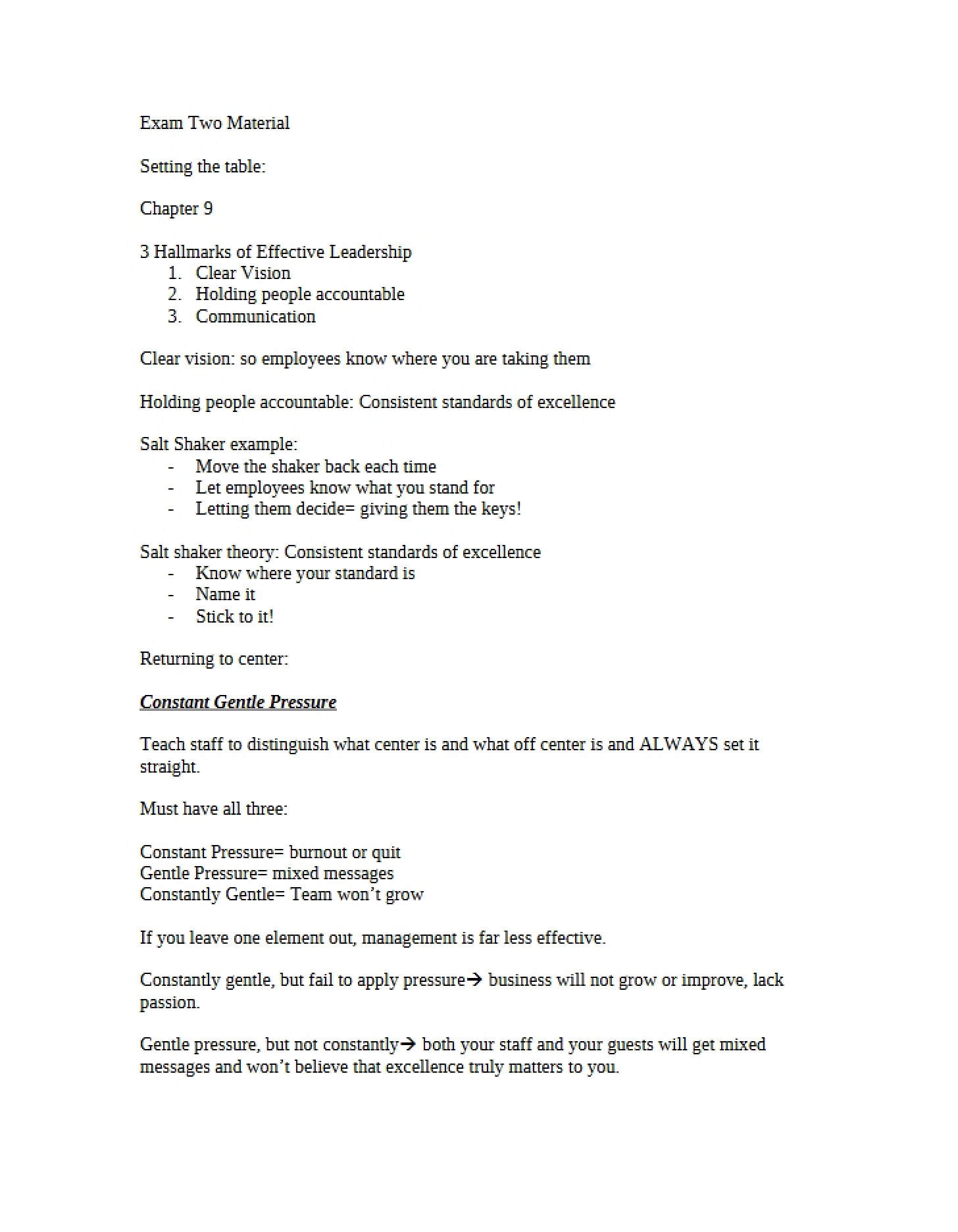 Second Major Assessment
