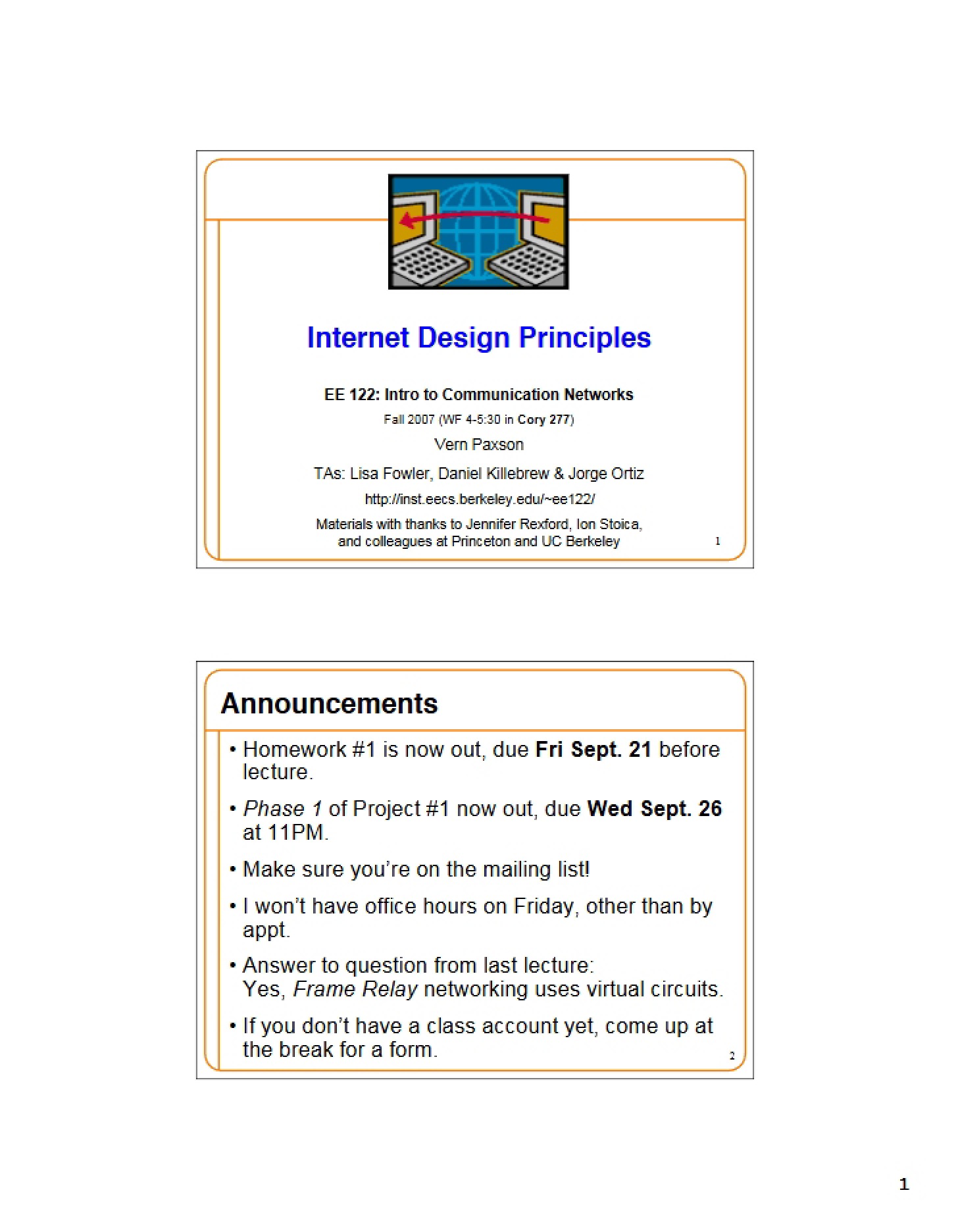 Design Principles of the Internet