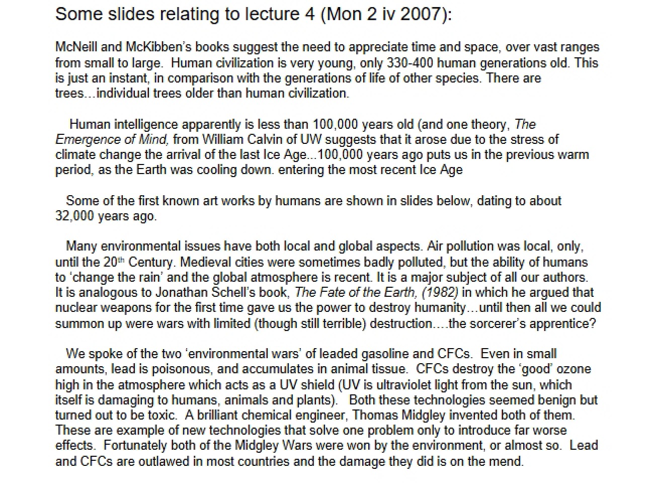 Academic Notes