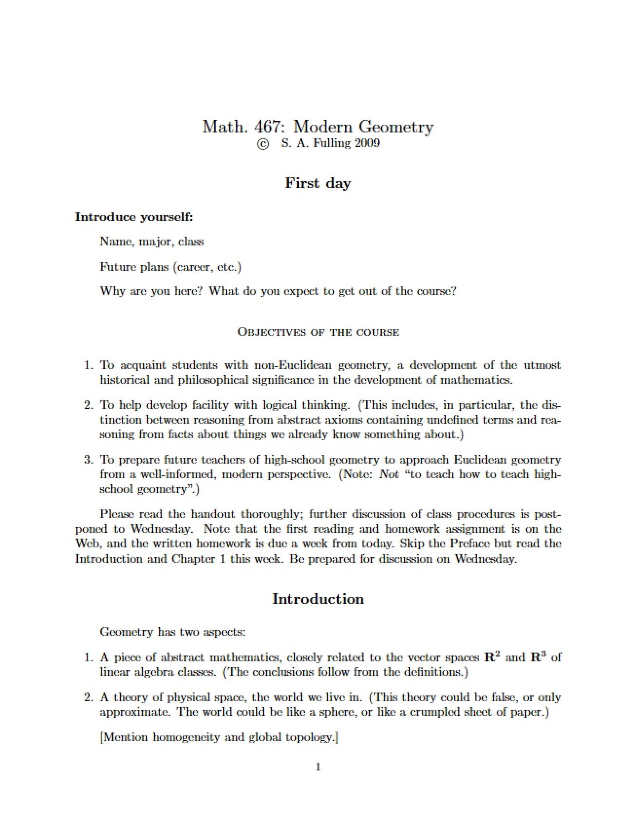 Chapter One Overview