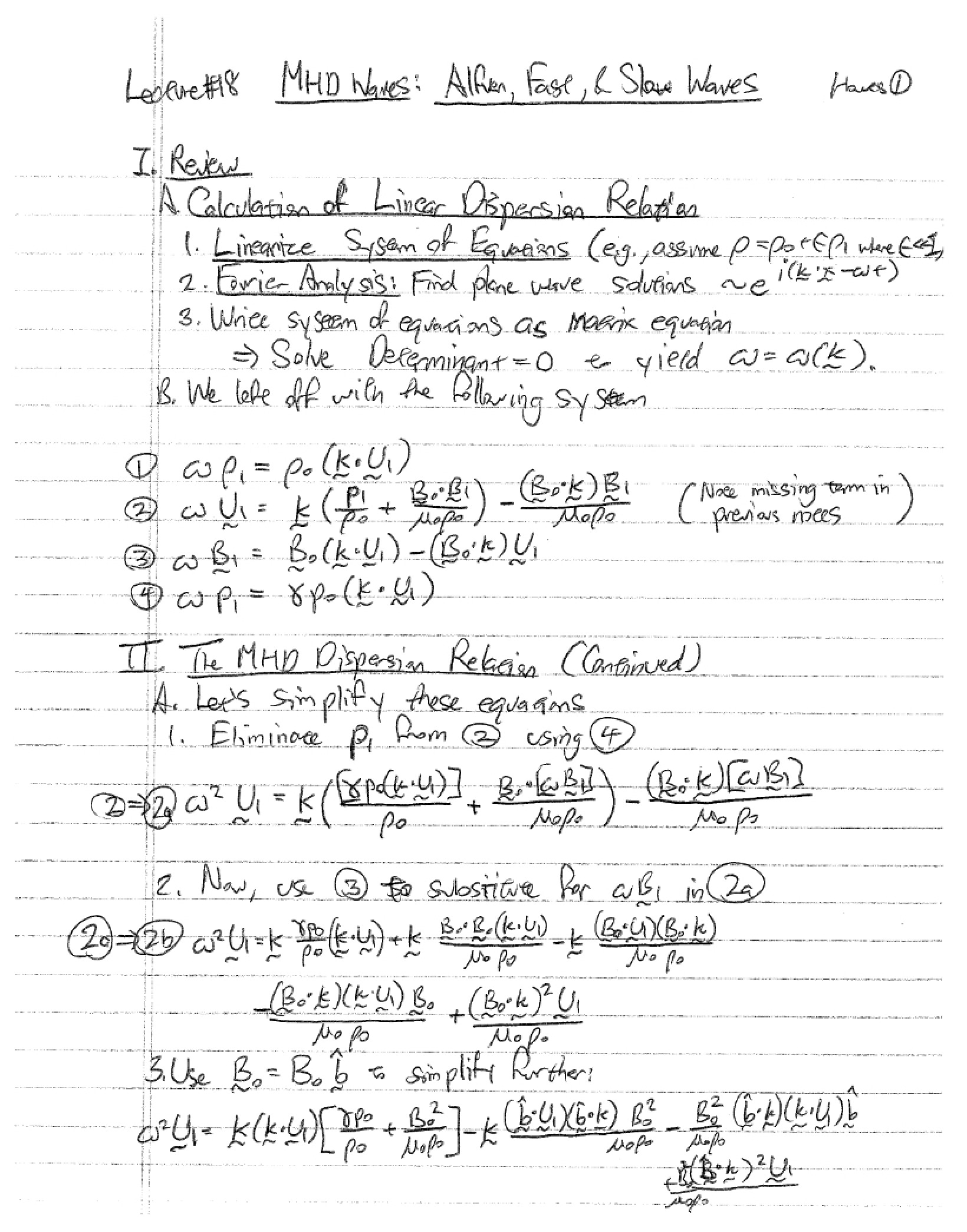 Class Notes Plasma Physics