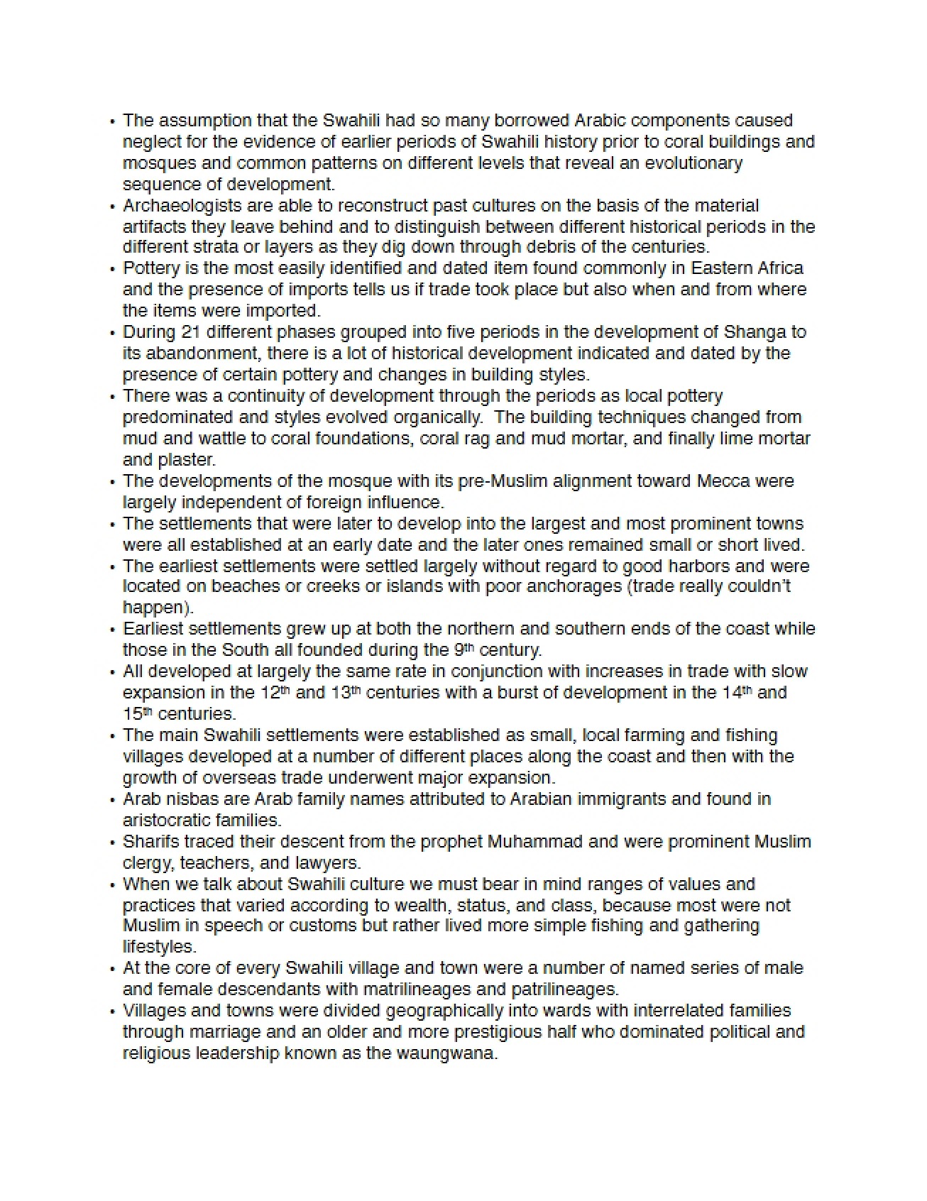 Lecture Notes (Africa XXIII)