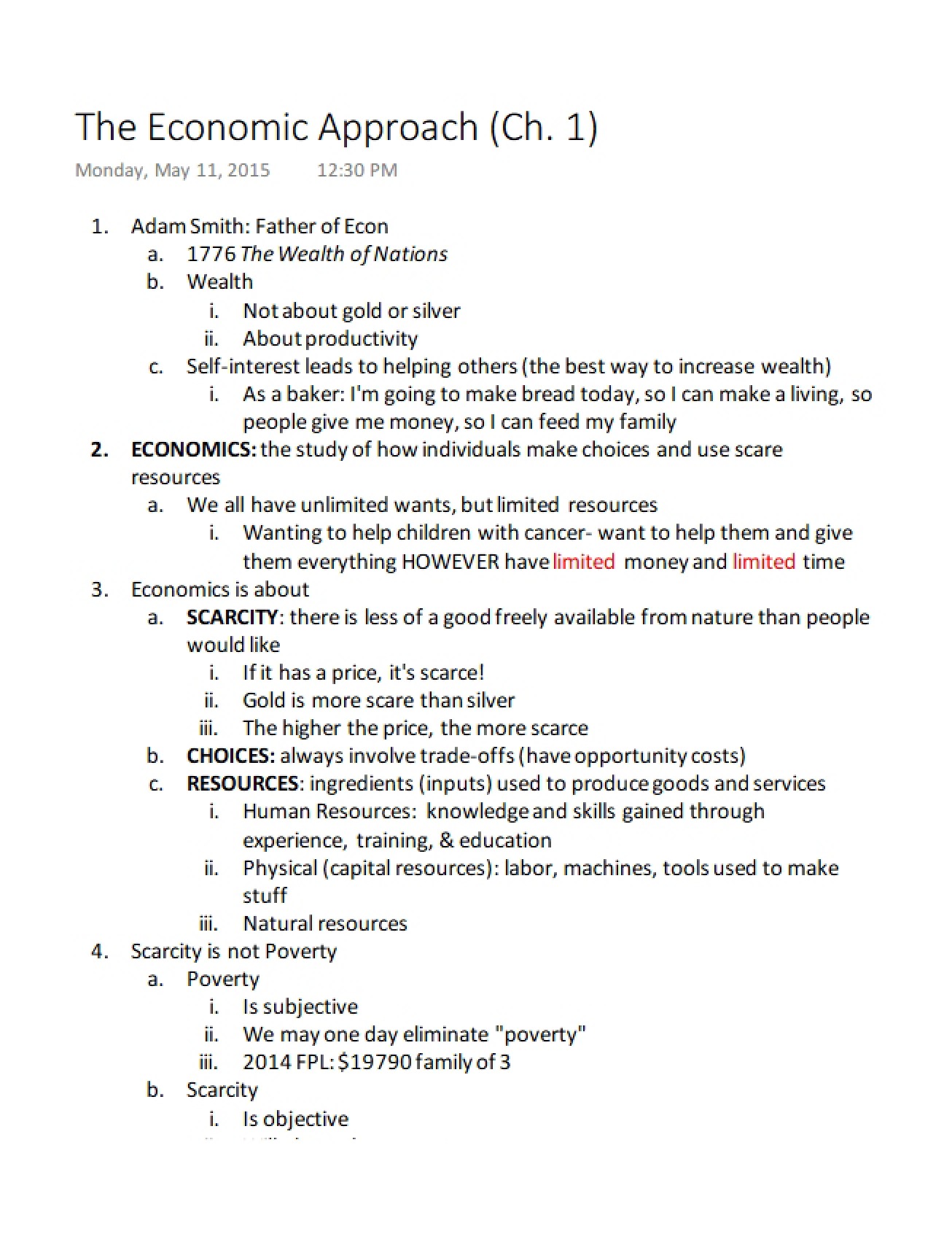 Introduction to the Economic Approach