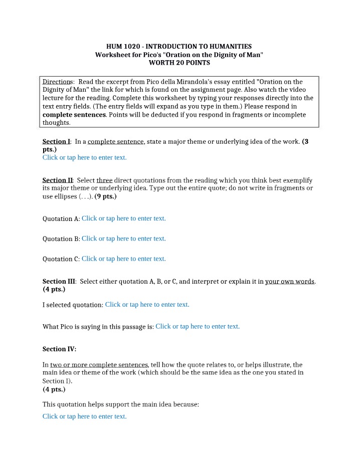 Worksheet for Picos Oration Part 2
