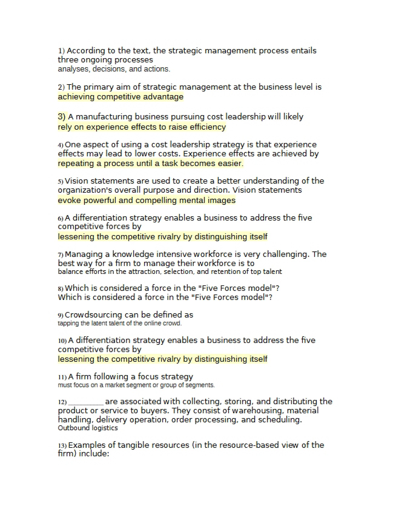 Intermediate Accounting I Study Guide