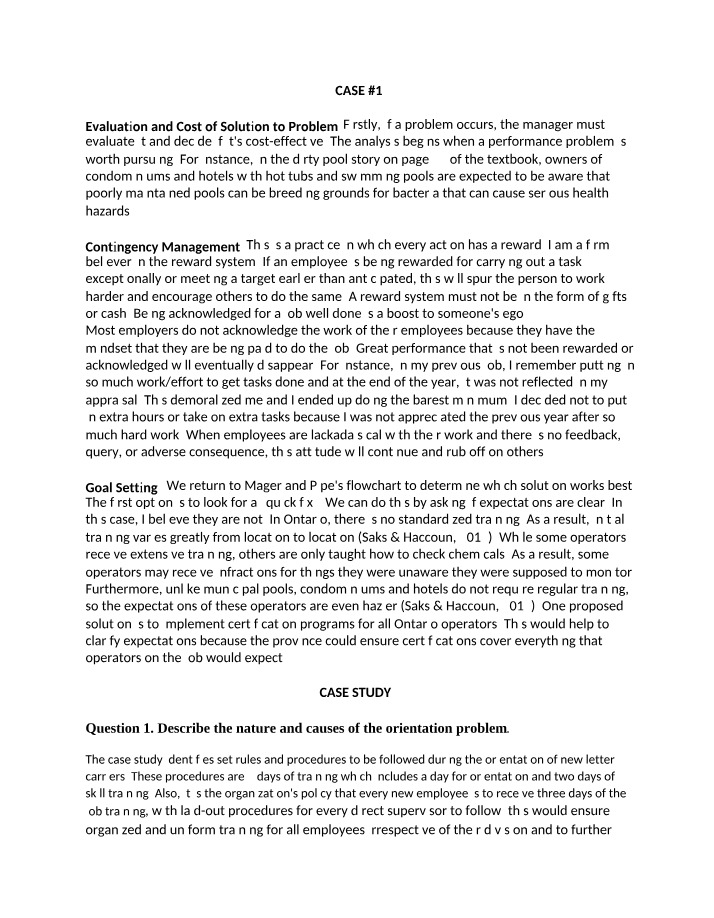Evaluation and Cost of Problem Solution