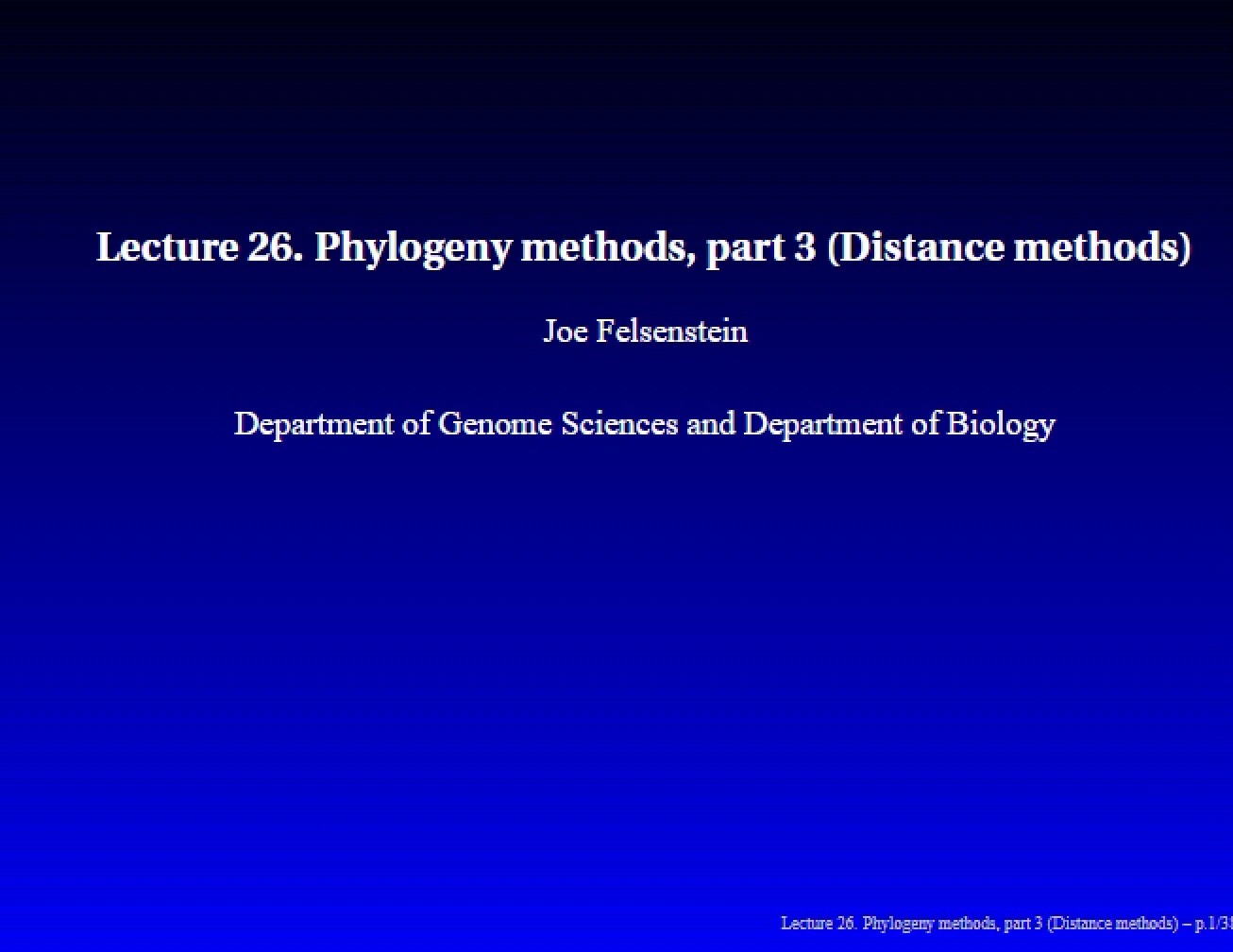 Methodology of Phylogeny