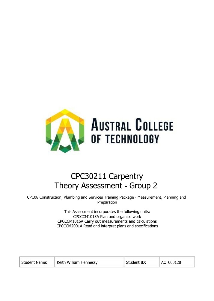 Measurement Conversion and Calculations for Carpentry