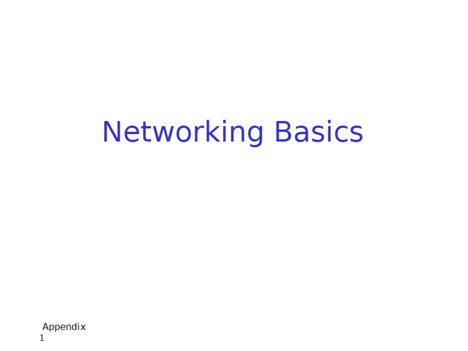Basics of Networking