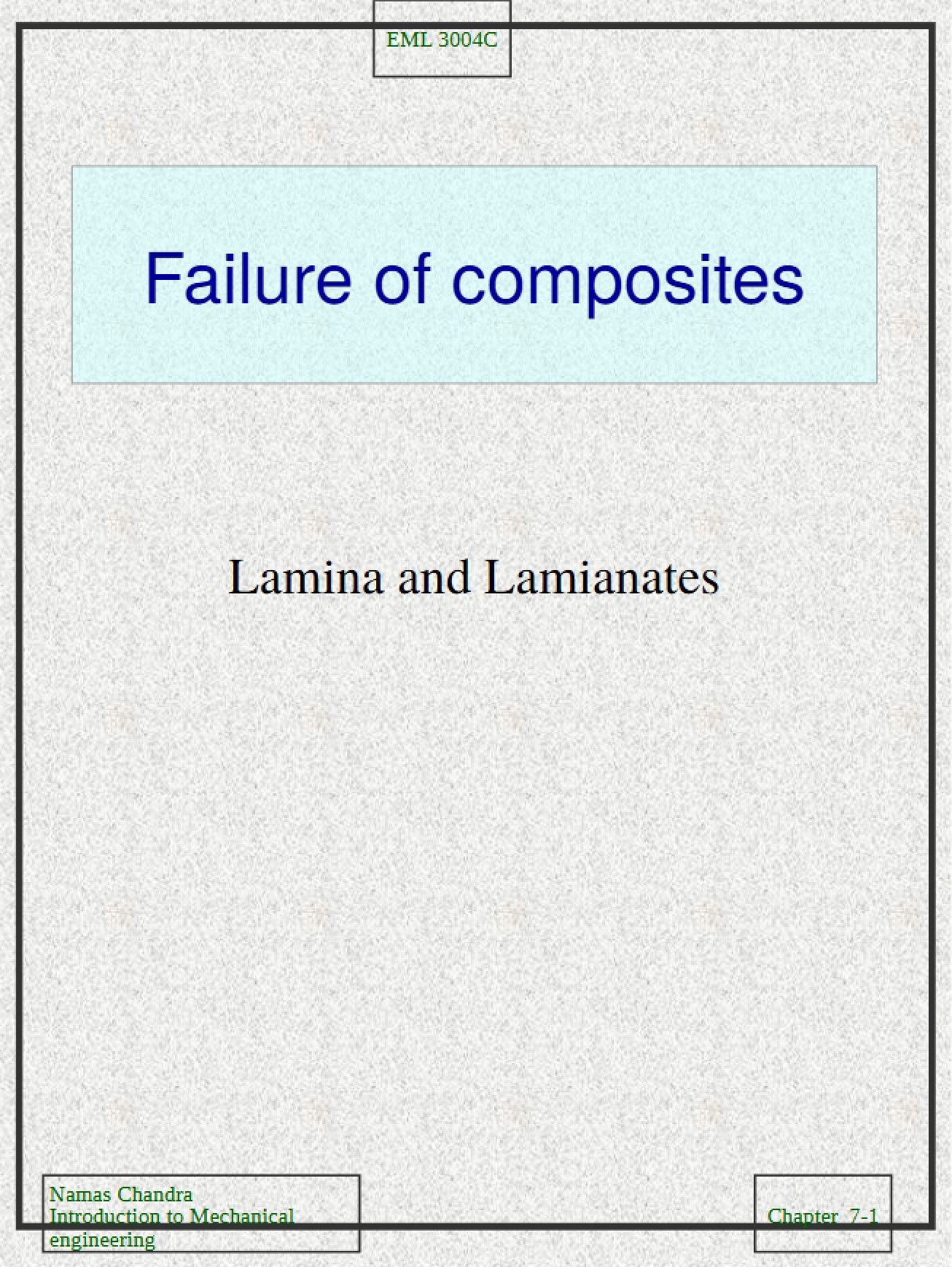 Analysis of Composite Material Failure
